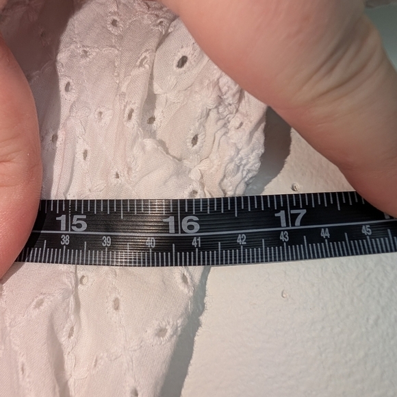 NWOT Zara White Eyelet Ruffle Mini Dress Whimsy CottageCore Beach Coquette - Picture 9 of 14